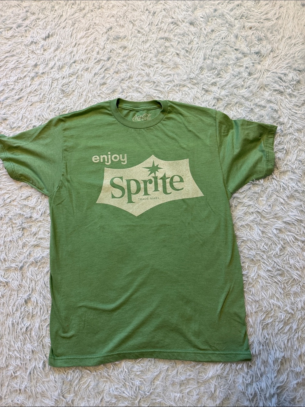 Coke- Sprite Logo Short Sleeve Tee - Green - Sprite medium adult. 80